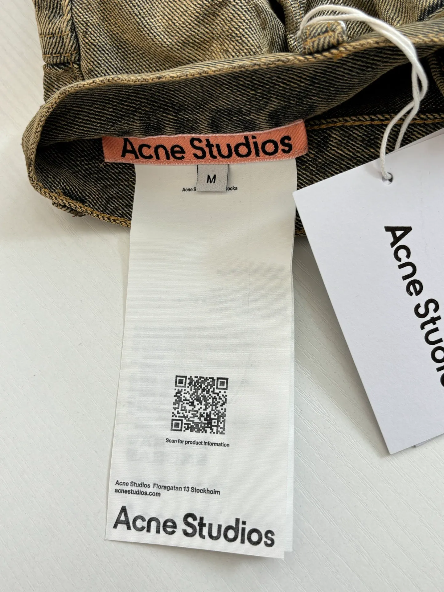 Acne Studio 26SS （14oz） ACNE +2% + Retro ACNE Non-Slip Genuine Leather Size：S/M/L/XL